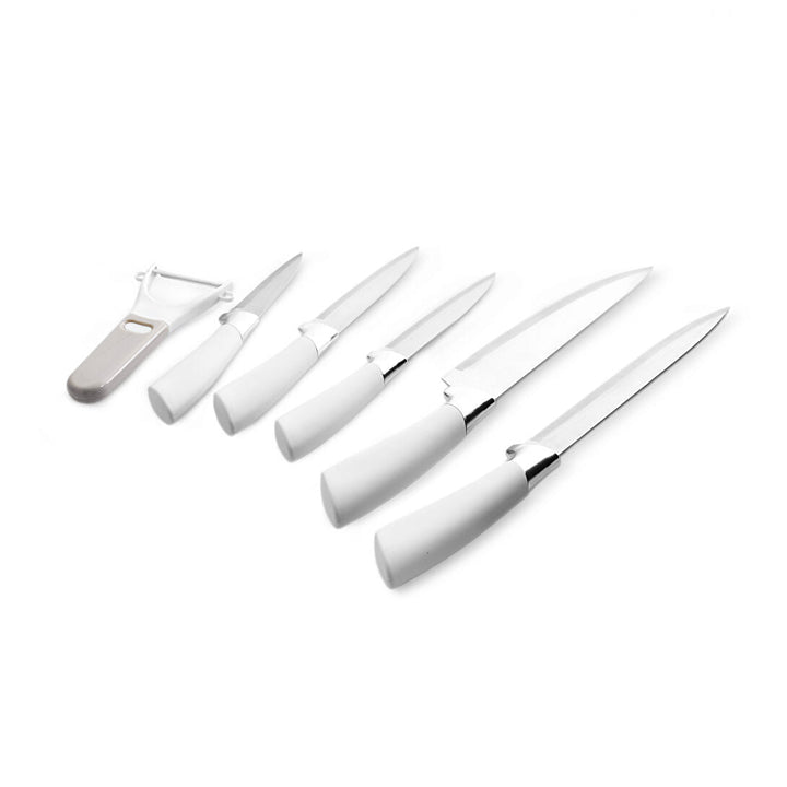 Karaca Performer Mega Force Knivsæt m/Servietholder – 7 dele – Råhvid - Løven Home