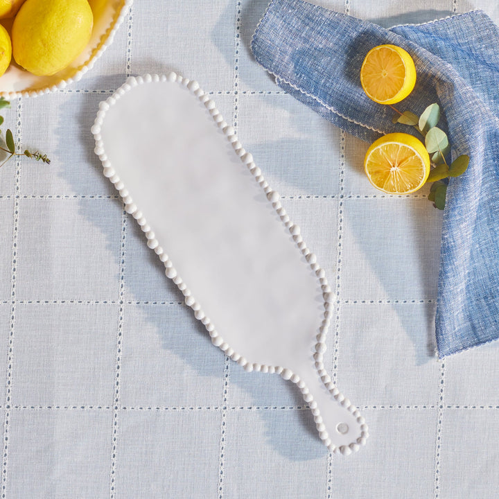 Karaca Perla Melamin Ostefad – 43 cm, Hvid - Løven Home