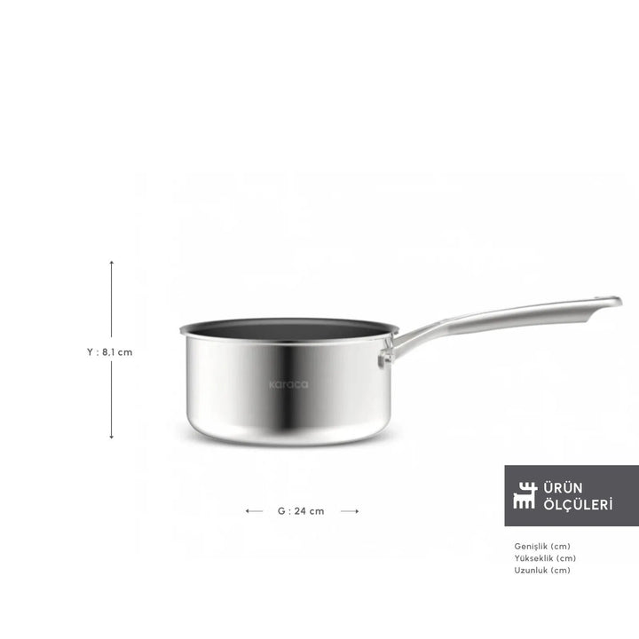 Karaca Plasma Steel 3Ply Pande – 18 cm - Løven Home