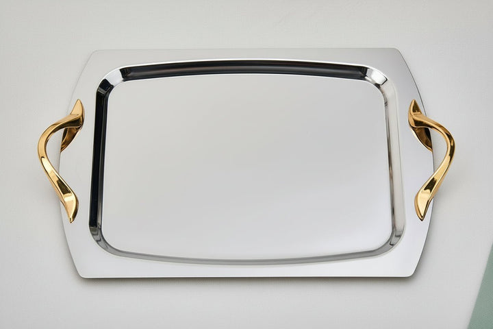 Karaca Plata Rektangulær Serveringsbakke i Rustfrit Stål - Løven Home