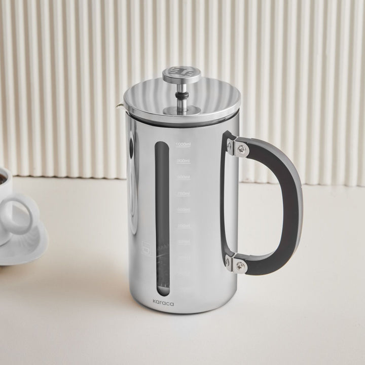 Karaca Poly Glas/Stål Stempelkande Til Kaffe/Te 1000 ml - Løven Home