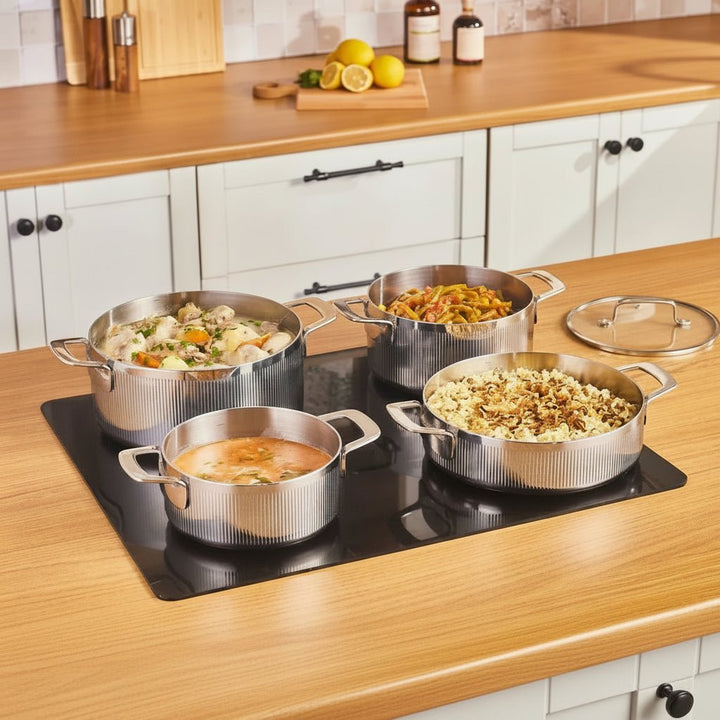 Karaca Power Steel 316+ Apollo grydesæt – 8 dele – Rustfrit stål - Løven Home
