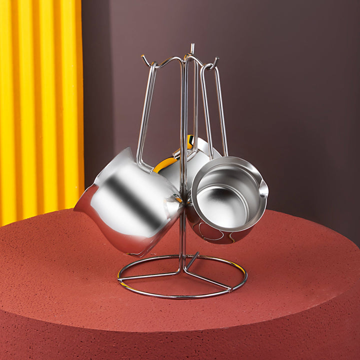 Karaca - PowerSteel 316+ Osaka Kaffekandestel Cezve - 3 Dele &amp; 1 Holder - Løven Home