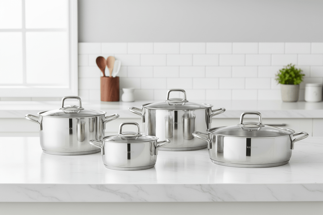 Karaca Powersteel Beijing 316+ Induktion 8 - delt Rustfrit Stål Grydesæt - Løven Home