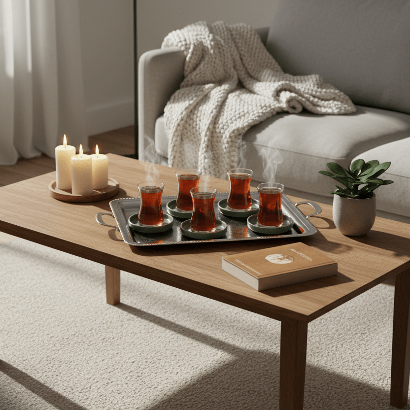 Karaca Prato Teglassæt m/Underkopper til 6 Personer 12 Dele - 170 ml - Grøn - Løven Home