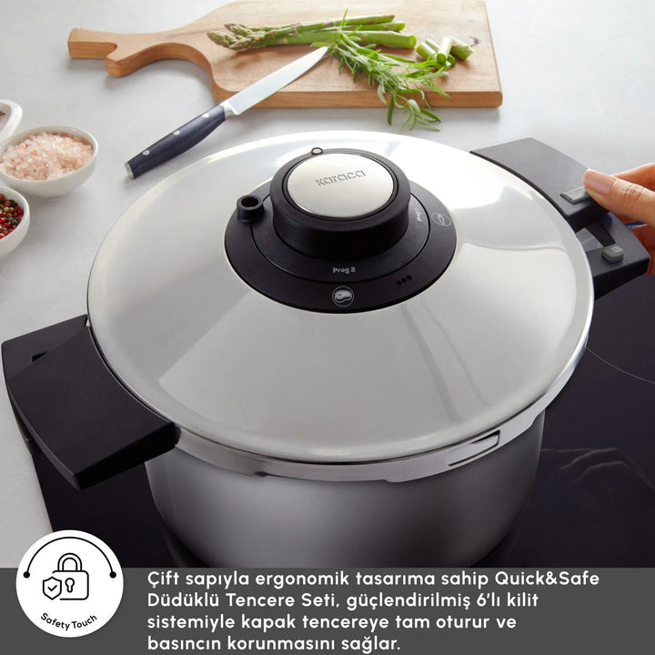 Karaca Quick & Safe Induktionskompatibelt Trykkogersæt – 4 + 6 L - Løven Home