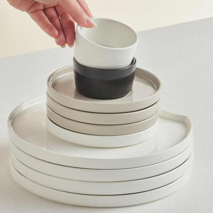 Karaca Red Carpet Collection X Hussein Chalayan – Forever Bone Poly 28 - delt Morgenmadssæt til 6 personer - Løven Home