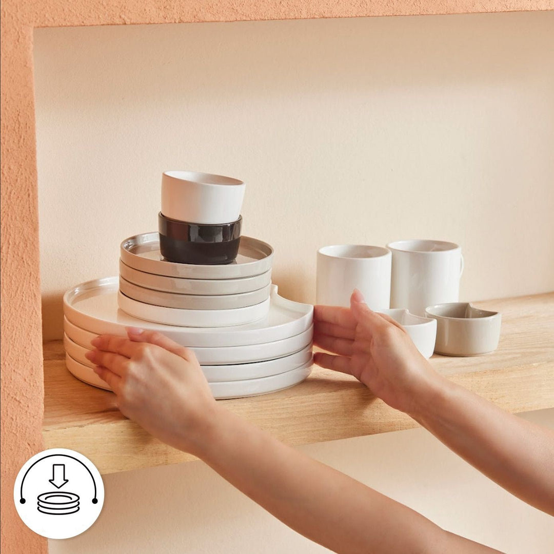 Karaca Red Carpet Collection X Hussein Chalayan – Forever Bone Poly 28 - delt Morgenmadssæt til 6 personer - Løven Home