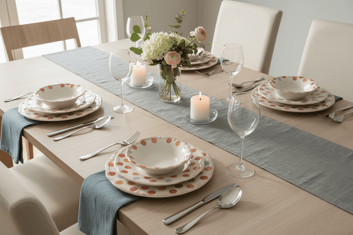 Karaca - Romance Tallerkensæt – 12 Dele | 4 Personer - Løven Home