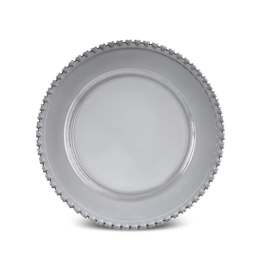 Karaca Rory Dekorativt Glasfad/Dækkeserviet - Grå - 32 cm - Løven Home