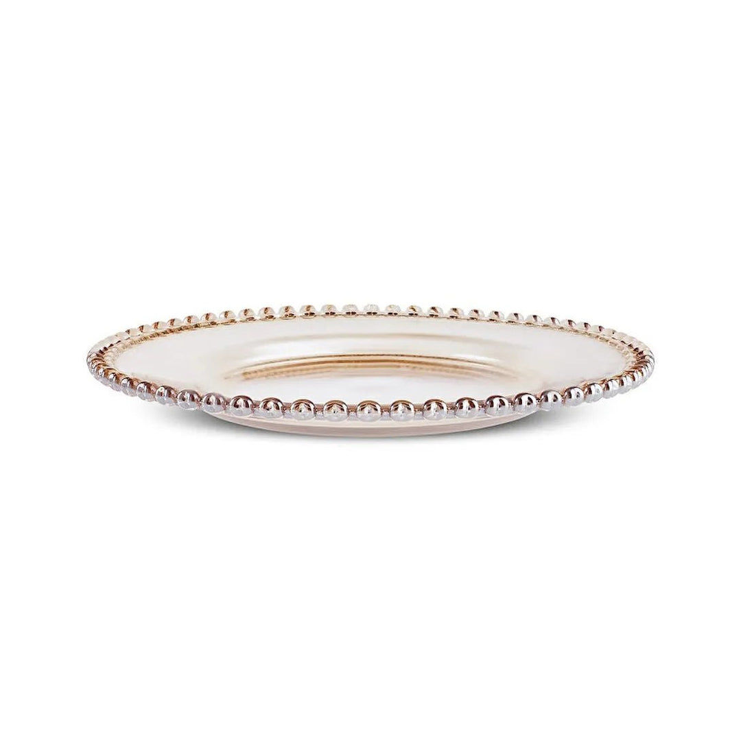 Karaca Rory Dekorativt Glasfad/Dækkeserviet - Rav/Guld - 32 cm - Løven Home