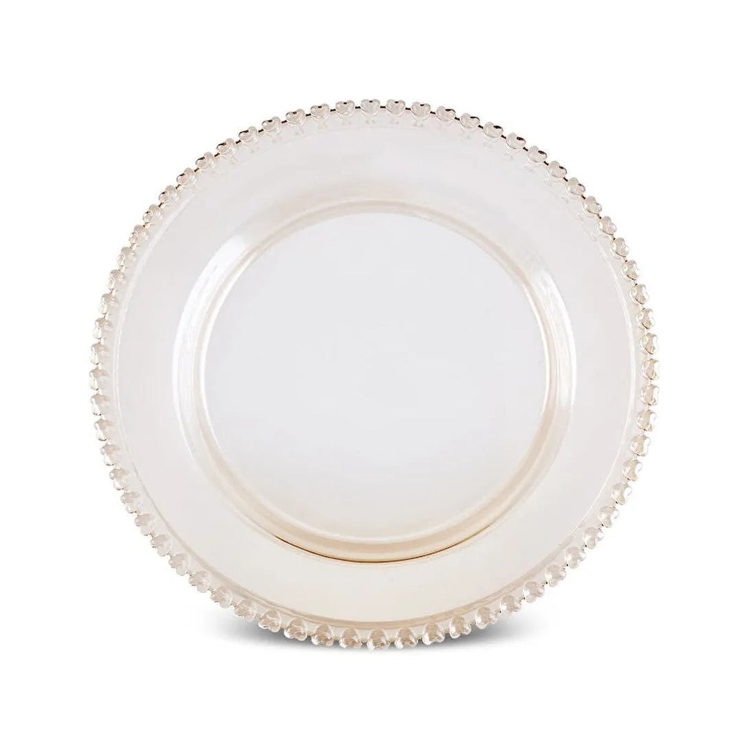 Karaca Rory Dekorativt Glasfad/Dækkeserviet - Rav/Guld - 32 cm - Løven Home