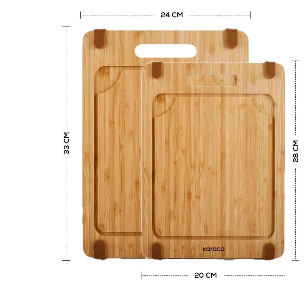 Karaca Roy Bamboo Pro Skærebræt – 2 dele - Løven Home