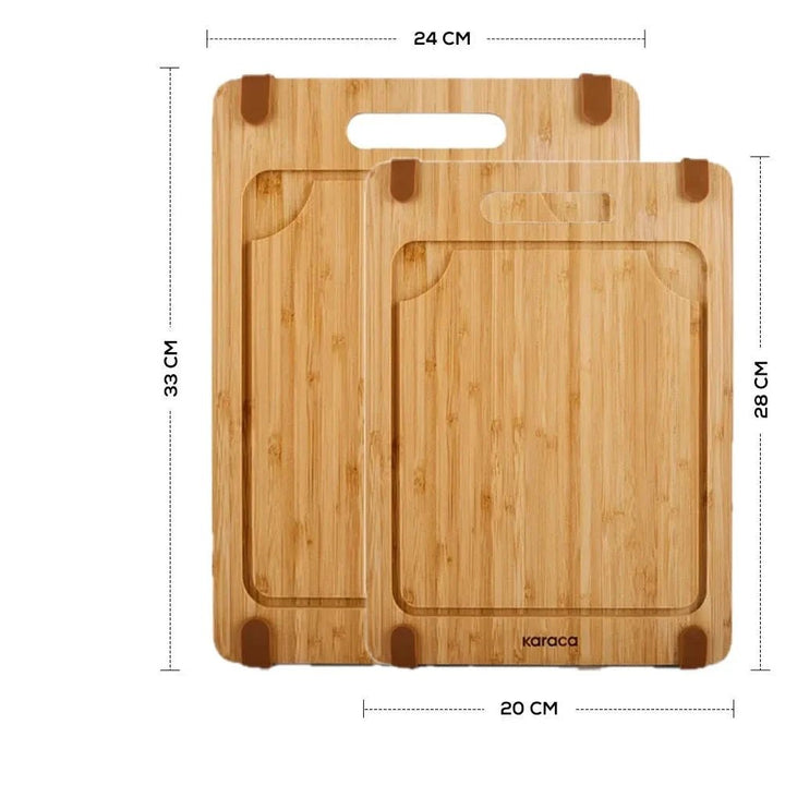 Karaca Roy Bamboo Pro Skærebræt – 2 dele - Løven Home
