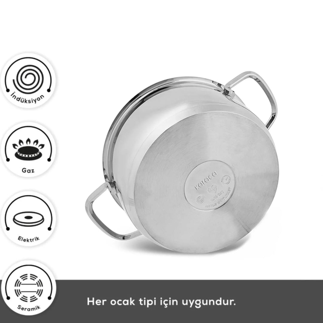Karaca Sakura Powersteel 8 - delers 316+ Stål Tencere Set - Løven Home
