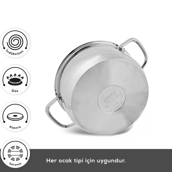 Karaca Sakura Powersteel 8 - delers 316+ Stål Tencere Set - Løven Home