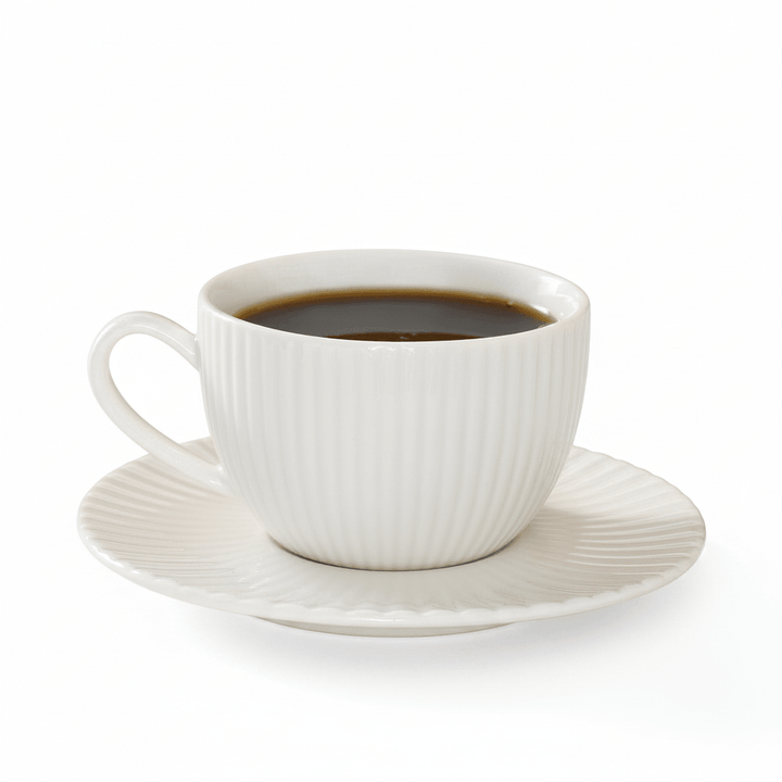 Karaca Seashell porcelæn espressosæt til 2 pers. - 4 dele - Råhvid - Løven Home
