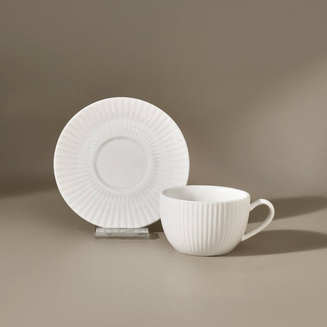 Karaca Seashell porcelæn espressosæt til 2 pers. - 4 dele - Råhvid - Løven Home
