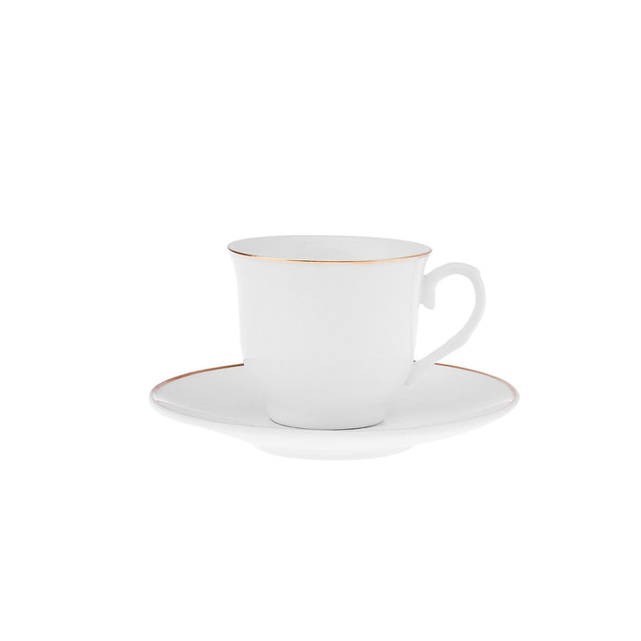 KARACA SERAF ESPRESSO KAFFESÆT 12 DELE, 90 ML, HVID/GULD - Løven Home