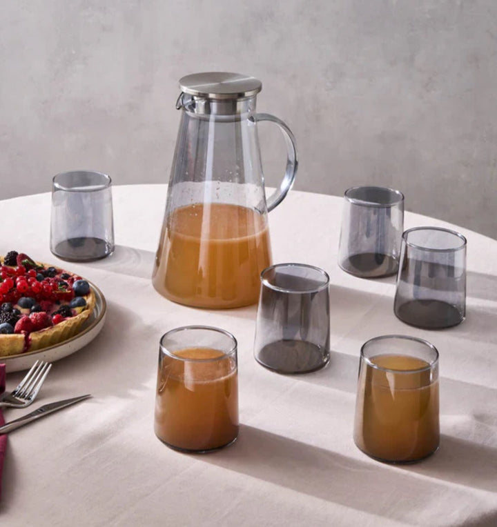 Karaca Serene 7 - dele tumbler - glas sæt – Antrasit - Løven Home