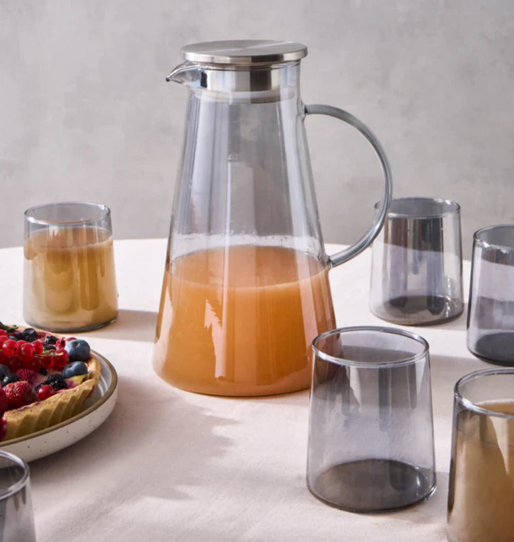 Karaca Serene 7 - dele tumbler - glas sæt – Antrasit - Løven Home