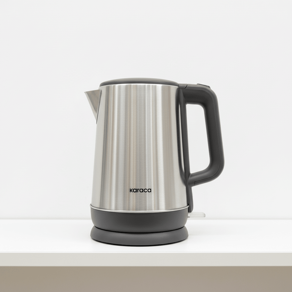 Karaca Series 2409 Rustfrit Stål Vandkedel Sølv 2200W, 1,7 Liter - Løven Home