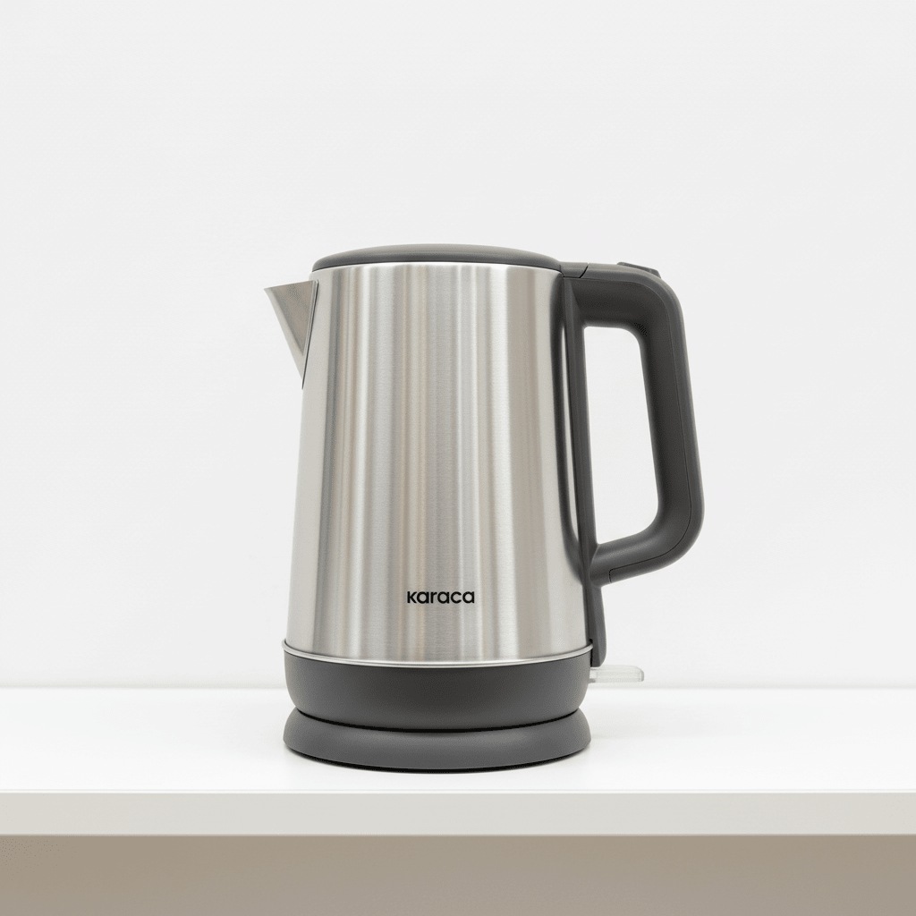 Karaca Series 2409 Rustfrit Stål Vandkedel Sølv 2200W, 1,7 Liter - Løven Home