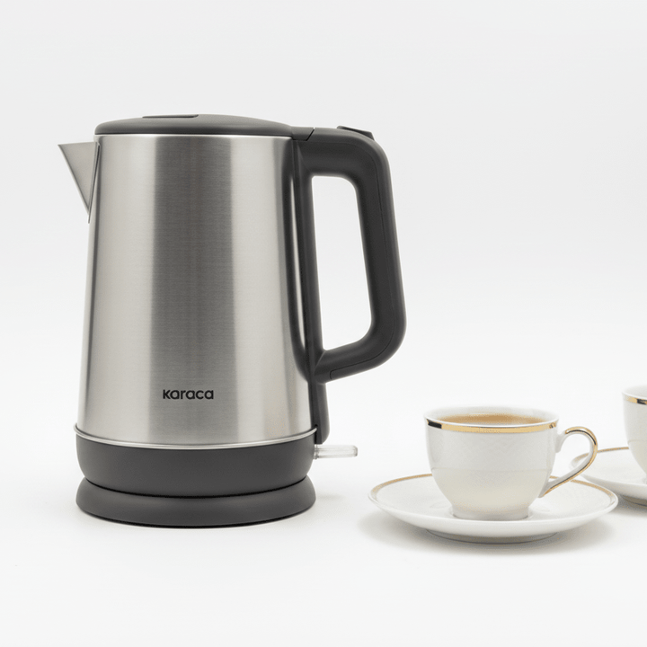Karaca Series 2409 Rustfrit Stål Vandkedel Sølv 2200W, 1,7 Liter - Løven Home