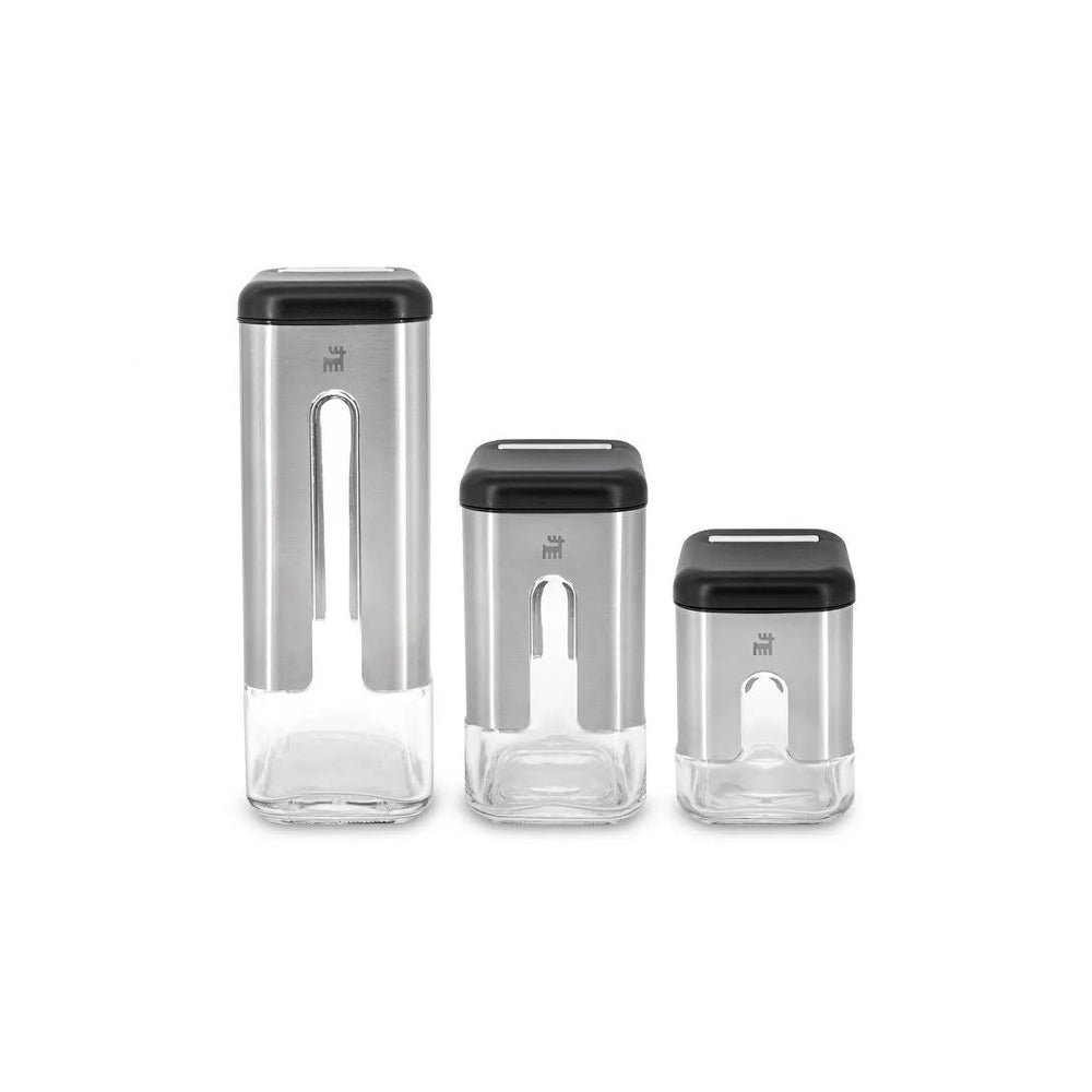 Karaca Shinex Inox Opbevaringssæt – 6 Dele i Glas & Rustfrit Stål - Løven Home