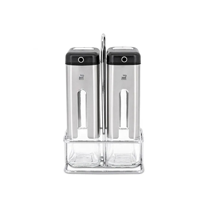 Karaca Shinex Olie - og Eddike Dispensersæt 220 ml. - Sølv - Løven Home