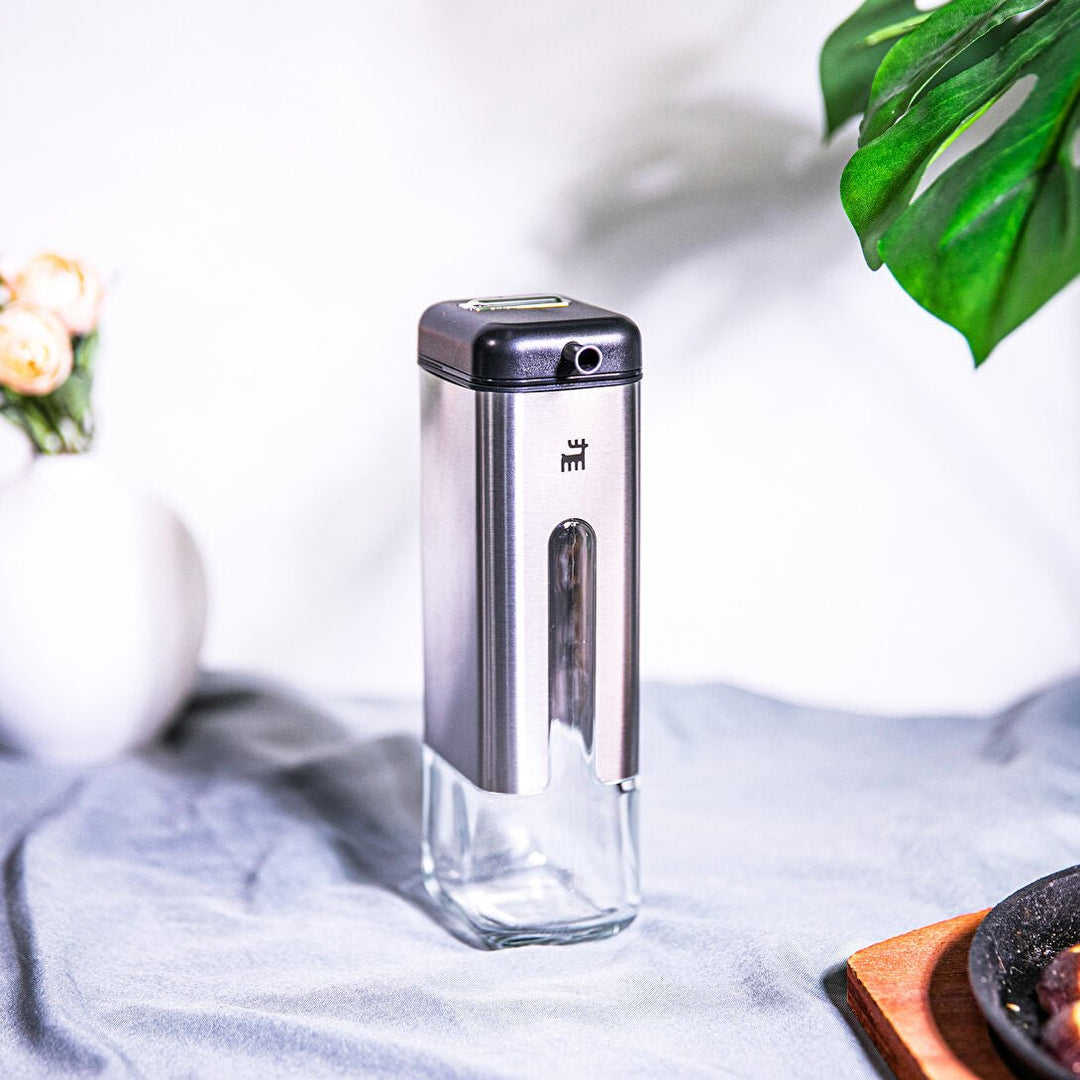 Karaca Shinex Olie - og Eddike Dispensersæt 220 ml. - Sølv - Løven Home