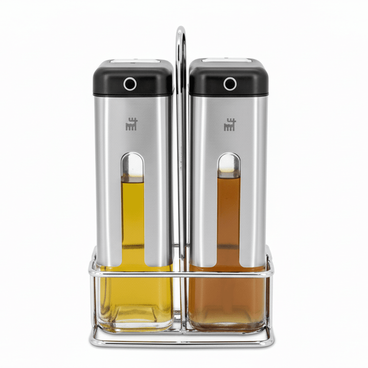 Karaca Shinex Olie - og Eddike Dispensersæt 220 ml. - Sølv - Løven Home