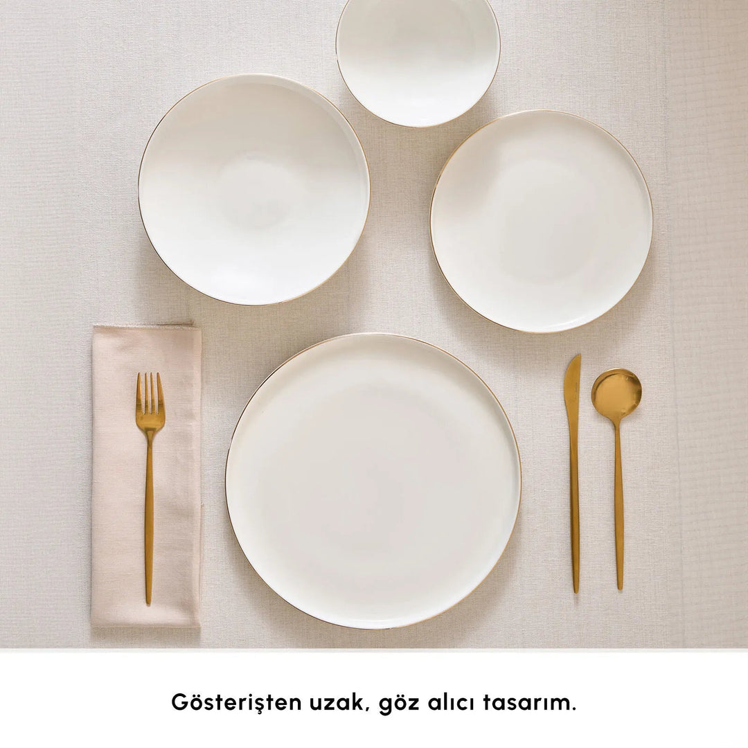 Karaca Stream Bone Belinda 24 - delers 6 - personers middagssæt - Løven Home