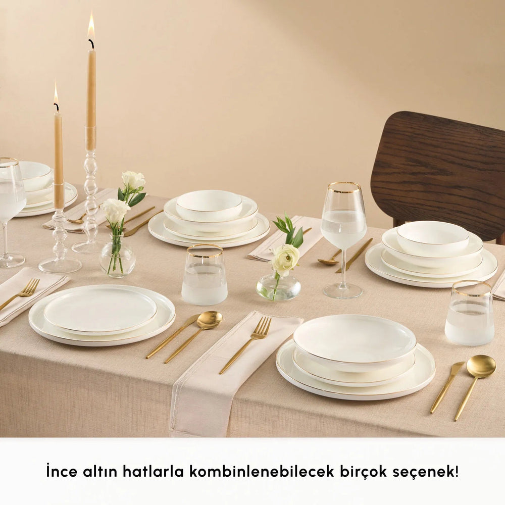 Karaca Stream Bone Belinda 24 - delers 6 - personers middagssæt - Løven Home