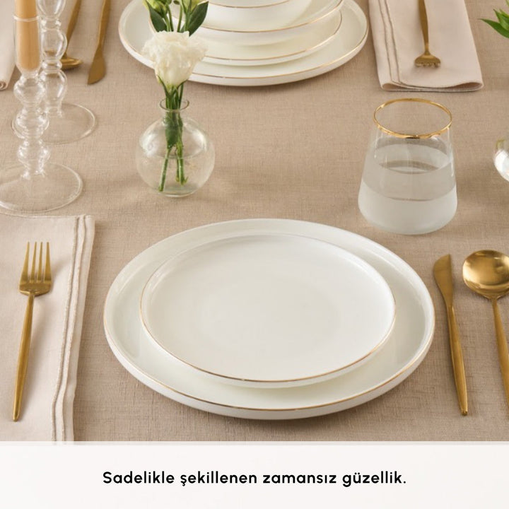 Karaca Stream Bone Belinda 24 - delers 6 - personers middagssæt - Løven Home