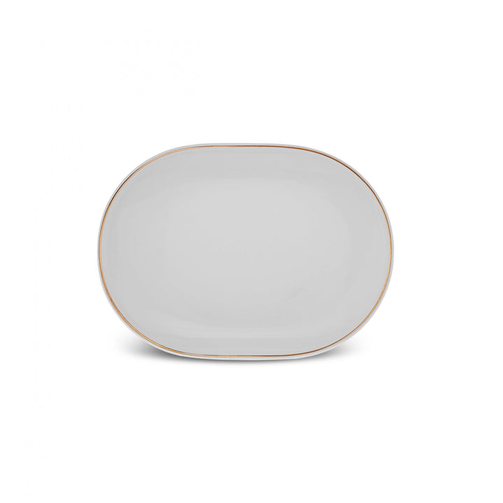 Karaca Stream Bone Meridian Morgenmadssæt | 34 dele | 6 personer | Guld - Løven Home