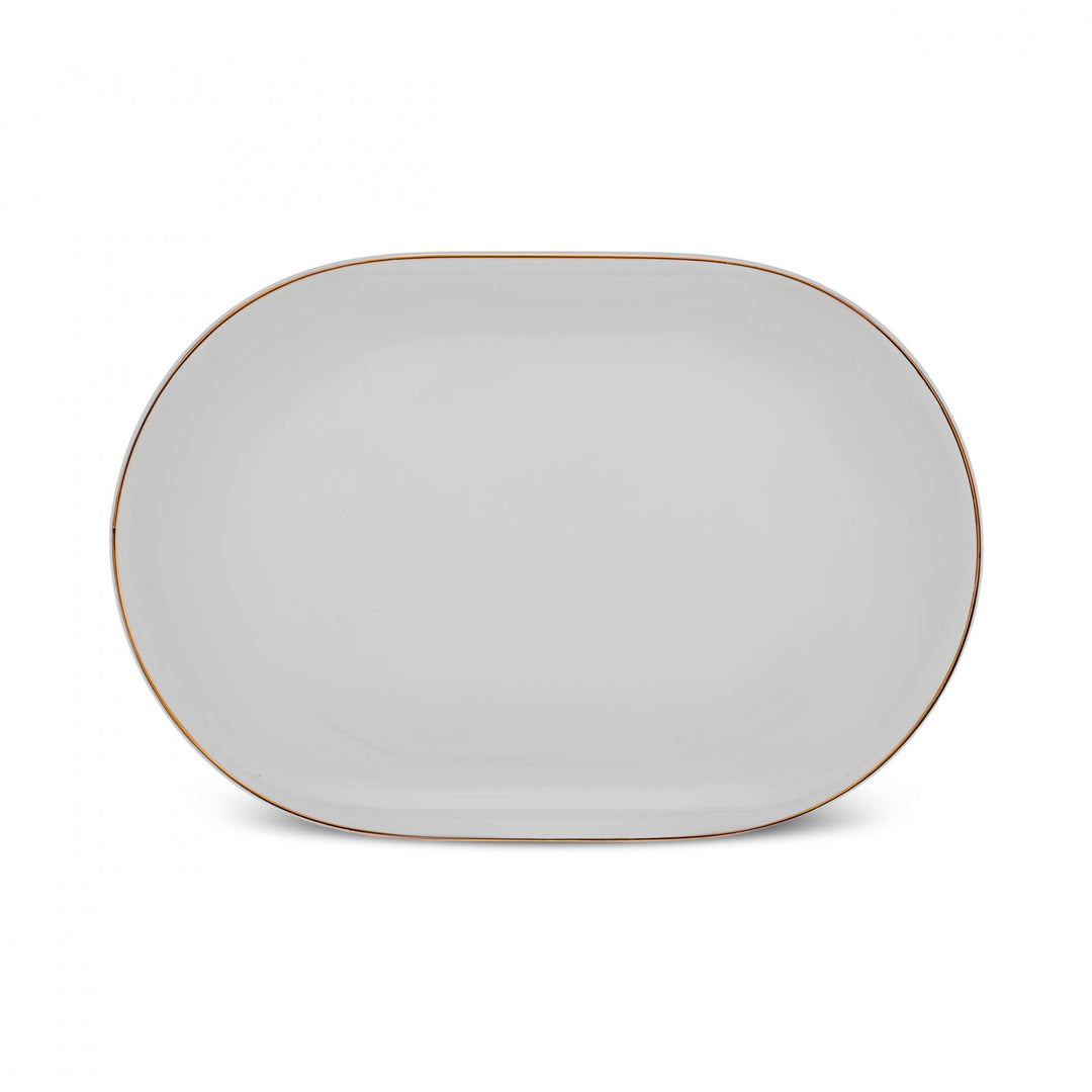 Karaca Stream Bone Meridian Morgenmadssæt | 34 dele | 6 personer | Guld - Løven Home