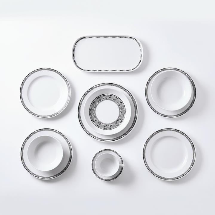 Karaca Stream Bone Monde 59 - dele Spisestel til 12 Personer - Guld - Løven Home