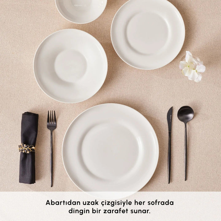 Karaca Stream Bone Selene 24 Dele Middagssæt til 6 personer - Løven Home