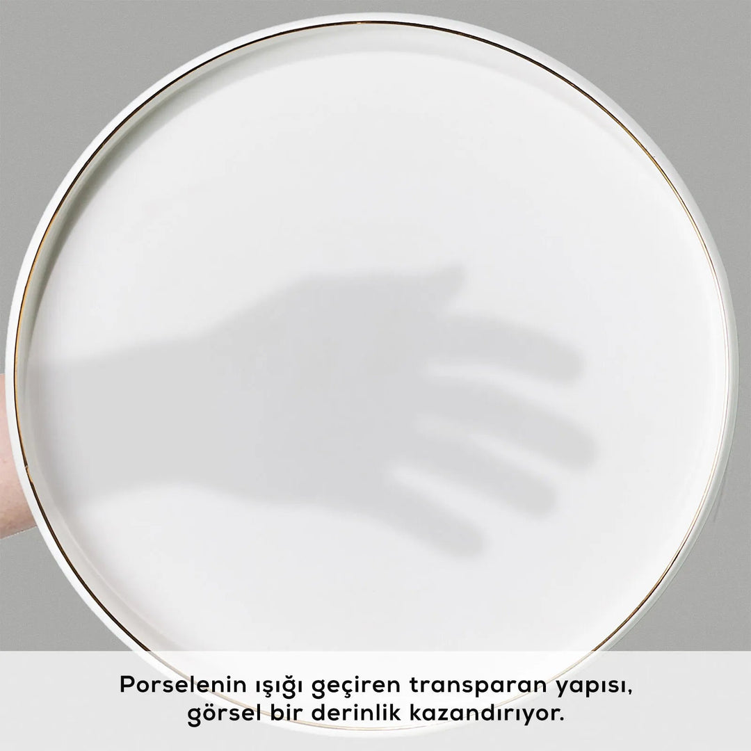 Karaca Stream Bone Sunset 34 Dele Morgenmadssæt til 6 personer – Guld - Løven Home