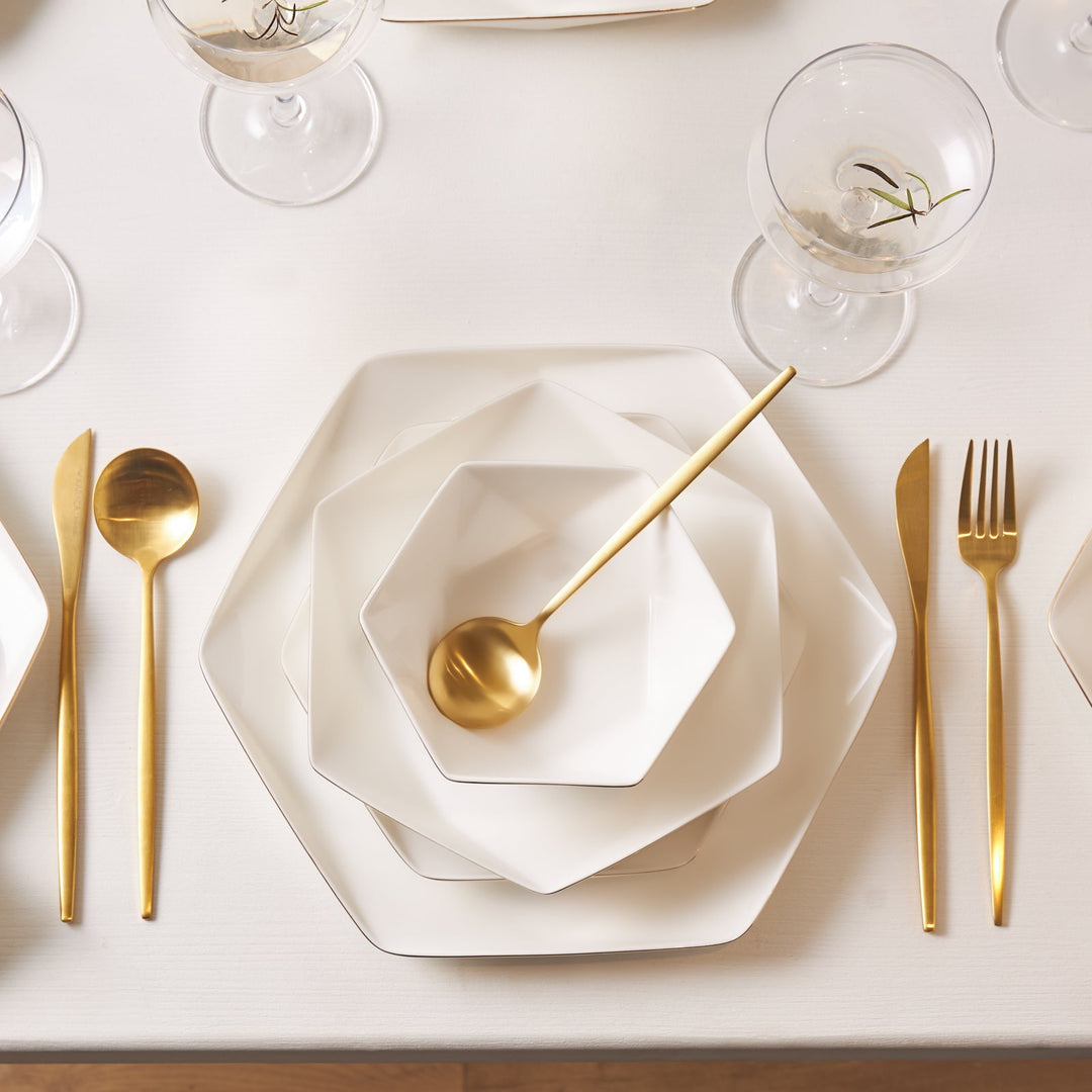 Karaca Stream Esquina Porcelænssæt - 24 dele 6 personer - Løven Home