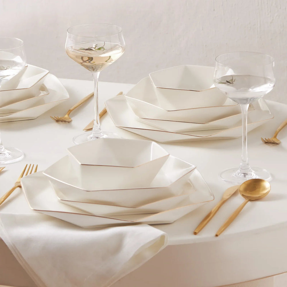 Karaca Stream Esquina Porcelænssæt - 24 dele 6 personer - Løven Home