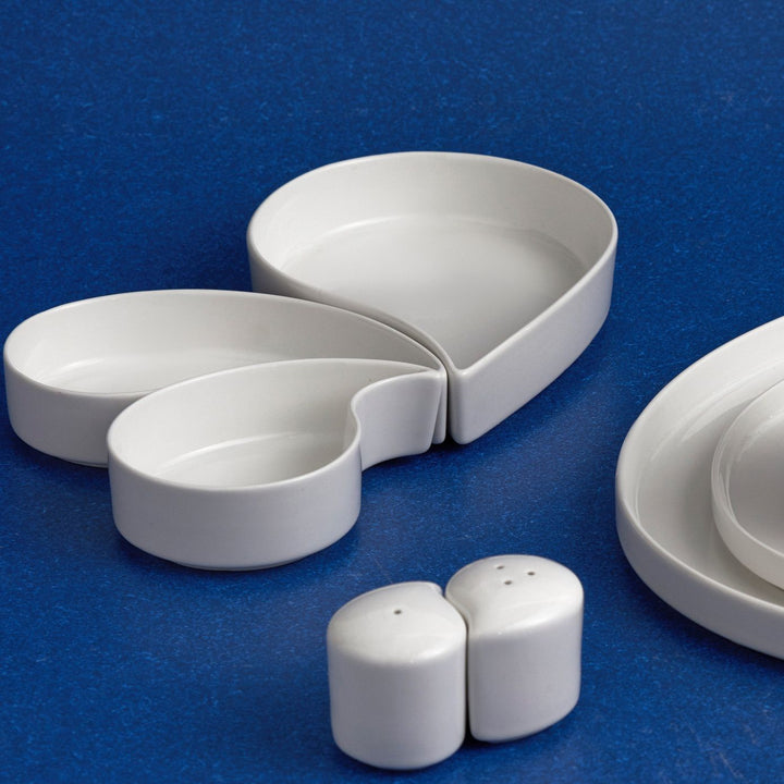 Karaca Streamline Bone Waterway 29 - delt Morgenmadssæt til 6 personer - Hvid - Løven Home