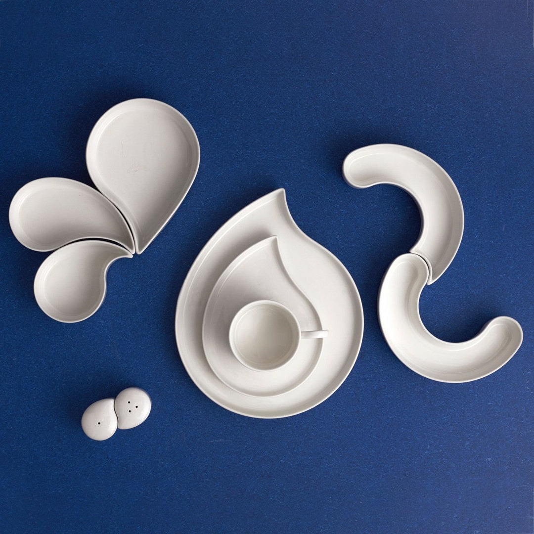 Karaca Streamline Bone Waterway 29 - delt Morgenmadssæt til 6 personer - Hvid - Løven Home