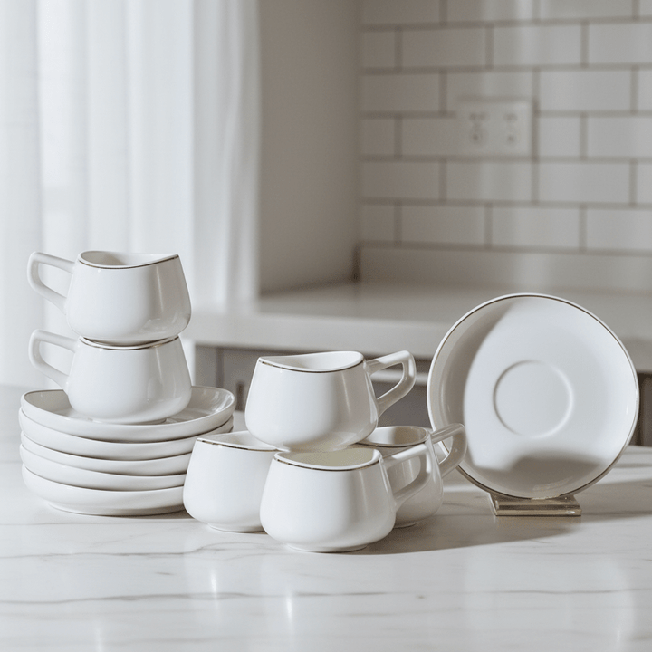 Karaca Streamline Hole Espresso Kaffesæt til 6 personer – 80 ml - Løven Home