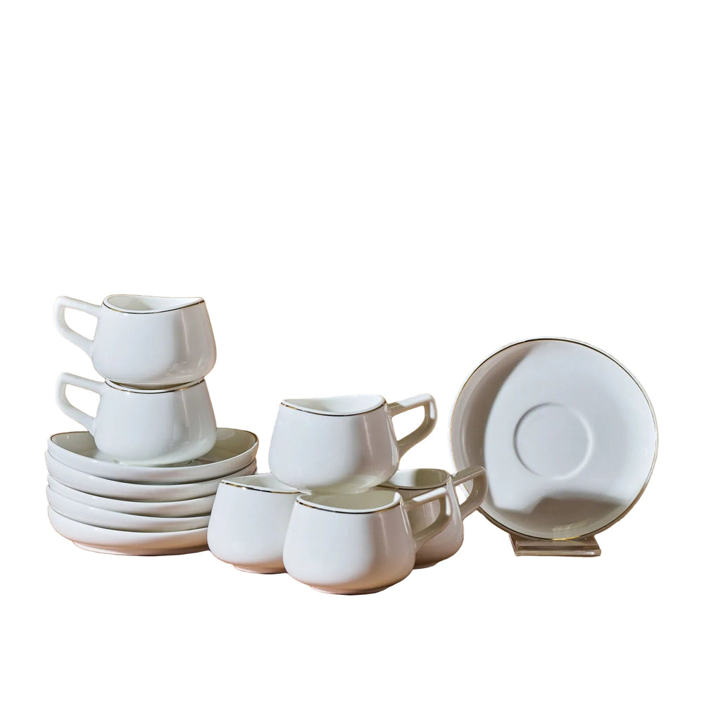 Karaca Streamline Hole Espresso Kaffesæt til 6 personer – 80 ml - Løven Home