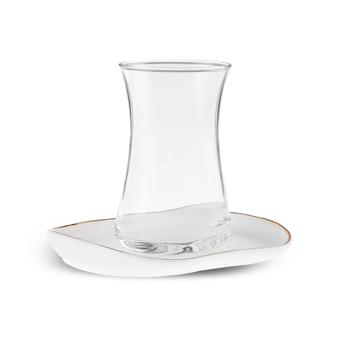 Karaca Streamline Plato 12 - delt 6 - personers Glas Tesæt 165 ml - Løven Home