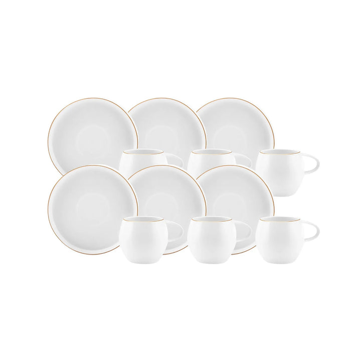 Karaca Streamline Sunset Kaffekopssæt – 6 personer - 100 ml - Løven Home