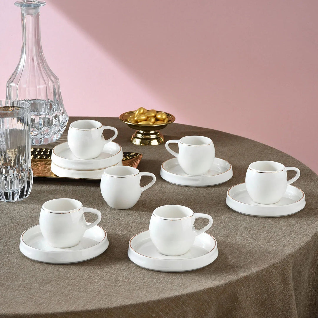 Karaca Streamline Sunset Kaffekopssæt – 6 personer - 100 ml - Løven Home