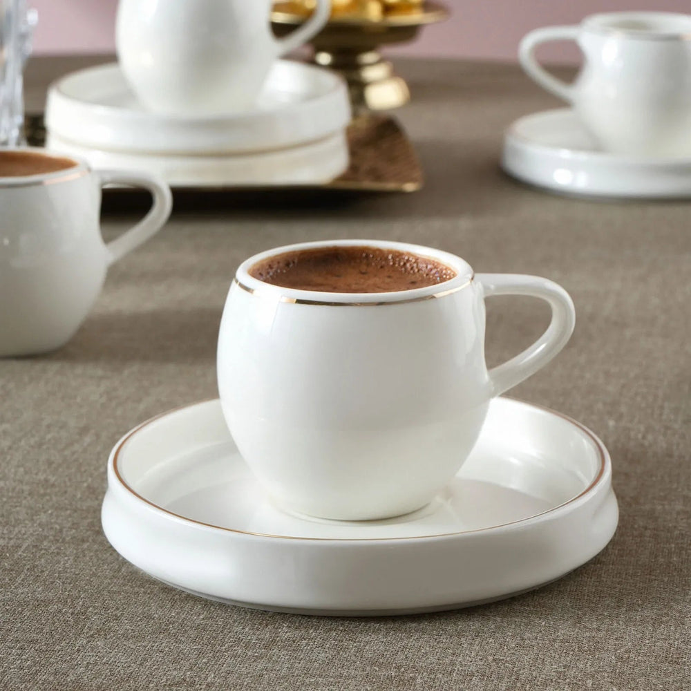 Karaca Streamline Sunset Kaffekopssæt – 6 personer - 100 ml - Løven Home